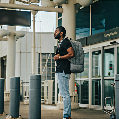Grey Leather Carry-On Patented Backpack (Only 300 Made)