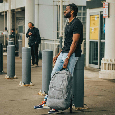 Grey Leather Carry-On Patented Backpack (Only 300 Made)