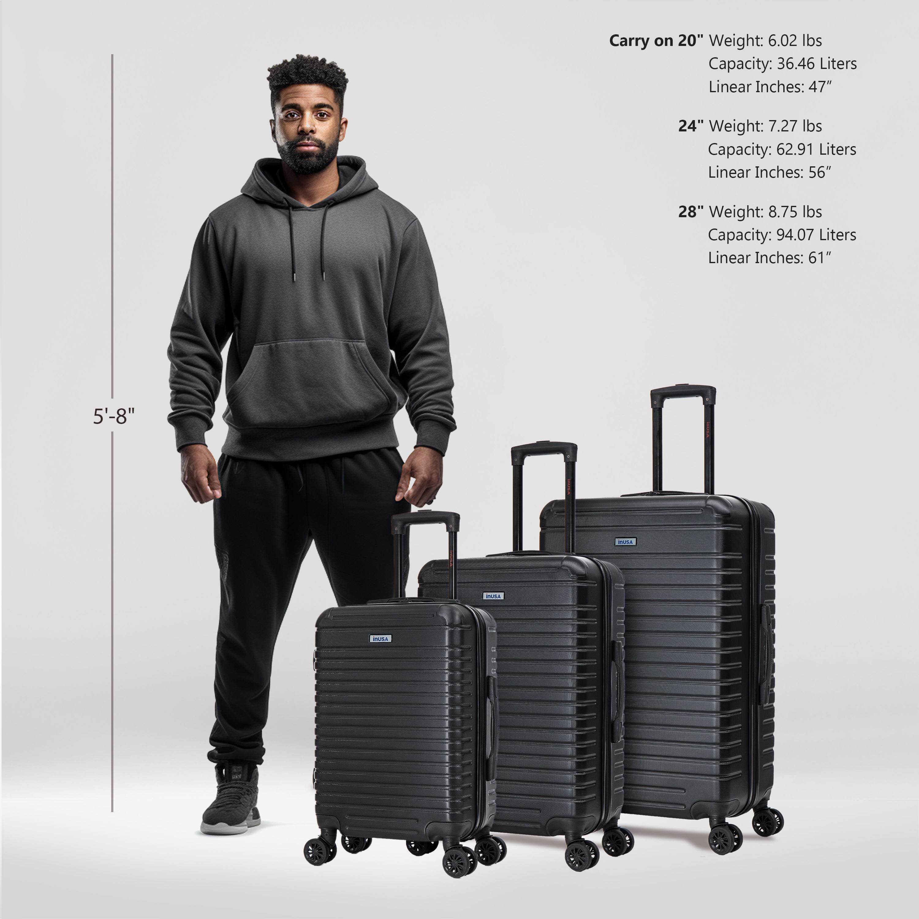 Deep 3 Piece Set 20"/24"/28"