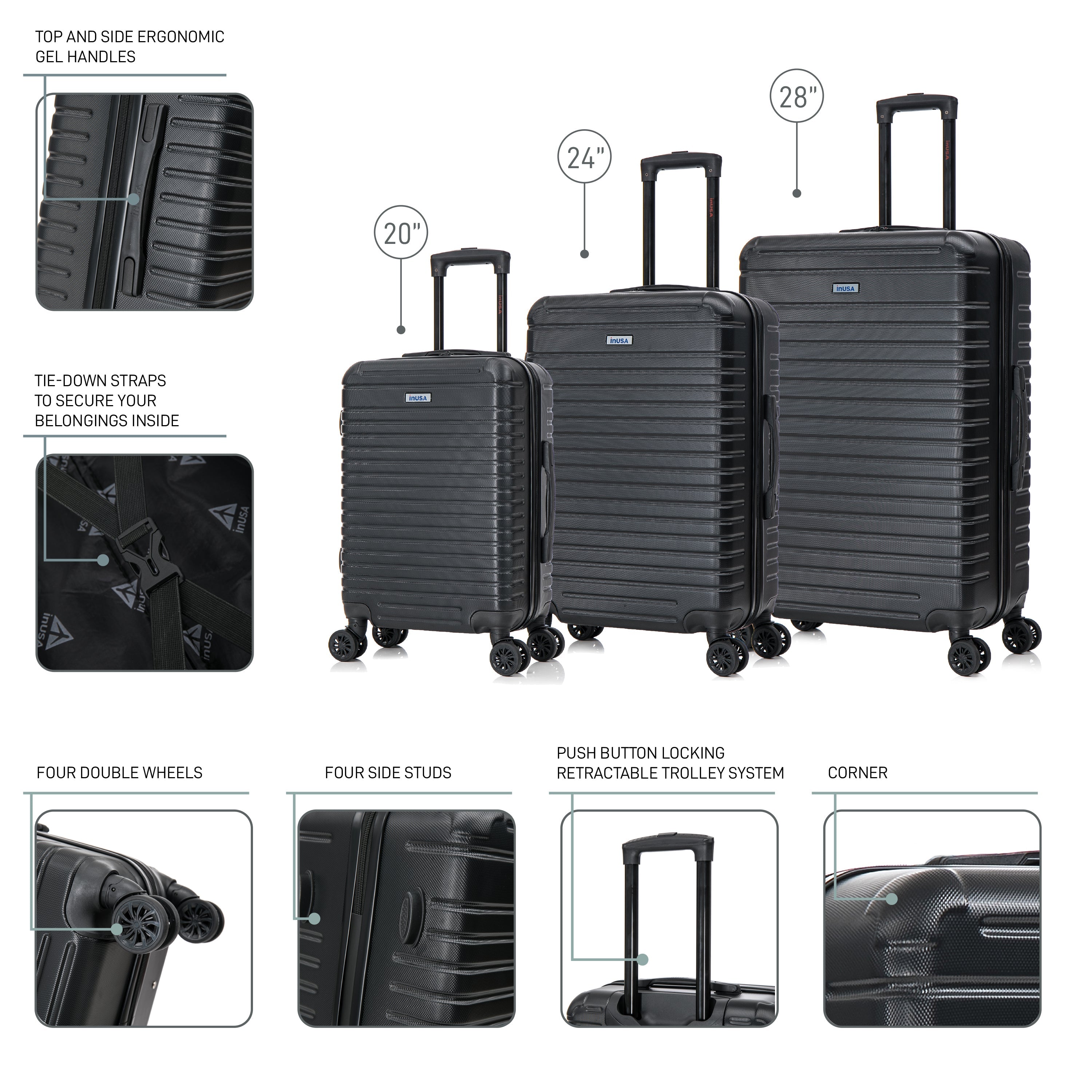 Deep 3 Piece Set 20"/24"/28"