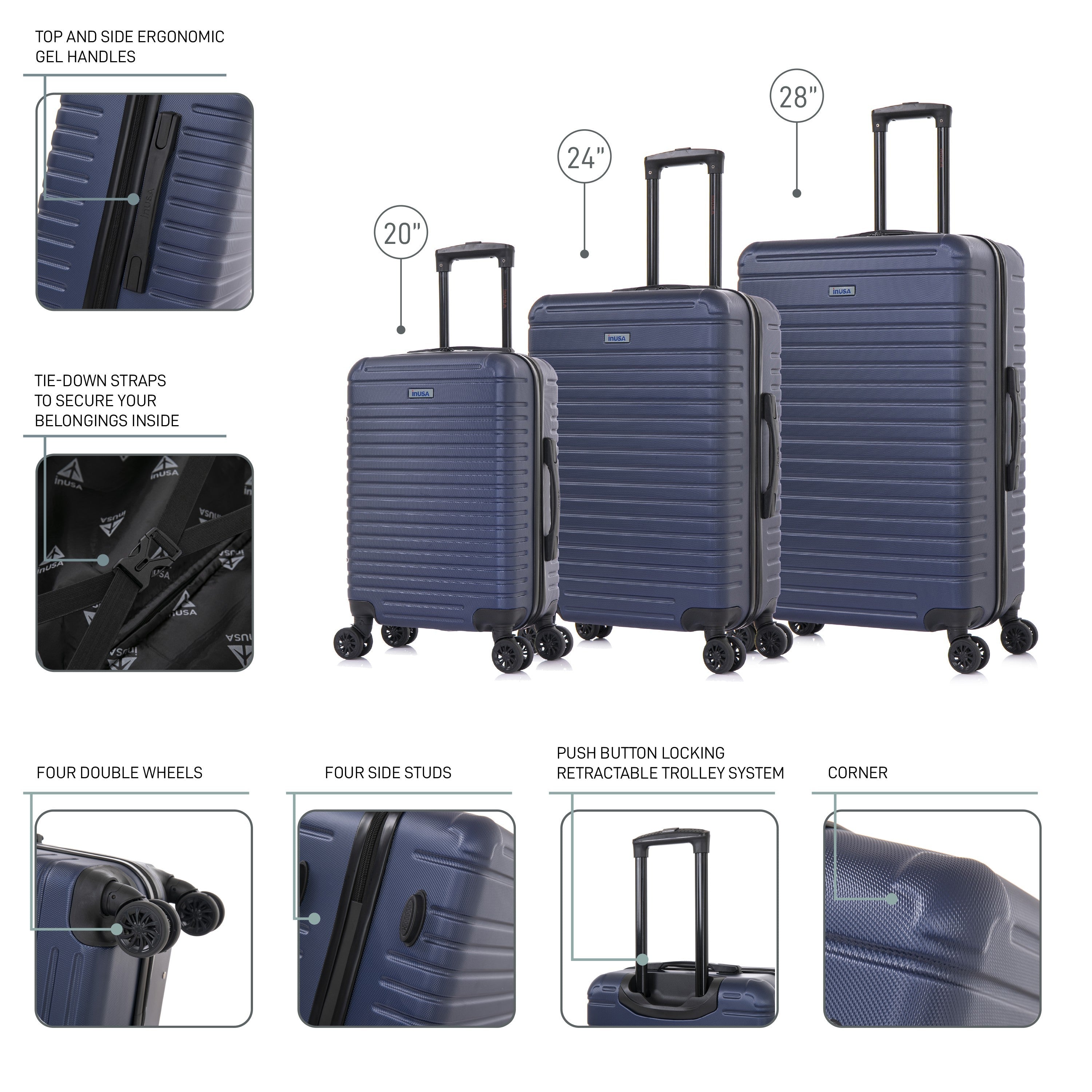 Deep 3 Piece Set 20"/24"/28"