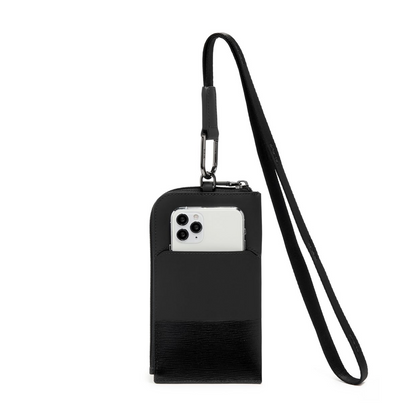 Tumi Men's Nassau S Leather Card Case and Pouch Lanyard