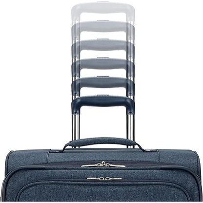 American Tourister Whim Softside Expandable Luggage with Spinners, Black, 2PC SET (Carry-on/Medium)