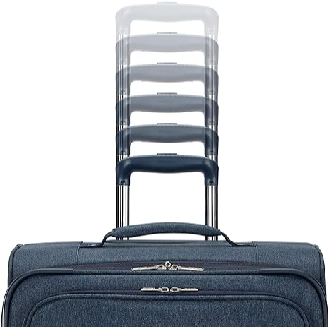 American Tourister Whim Softside Expandable Luggage with Spinners, Black, 2PC SET (Carry-on/Medium)