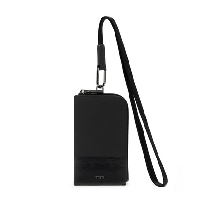 Tumi Men's Nassau S Leather Card Case and Pouch Lanyard
