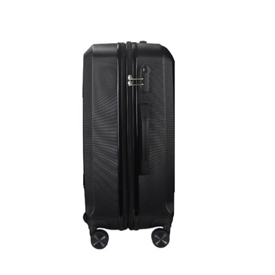 IZOD Zane Large 28" Expandable ABS Hardside Lightweight 360 Dual Spinning Wheels Combo Lock Large 28" Luggage - Black