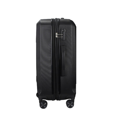 IZOD Zane Large 28" Expandable ABS Hardside Lightweight 360 Dual Spinning Wheels Combo Lock Large 28" Luggage - Black