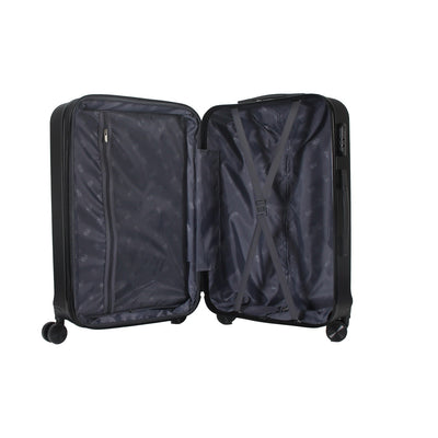 IZOD Zane Large 28" Expandable ABS Hardside Lightweight 360 Dual Spinning Wheels Combo Lock Large 28" Luggage - Black