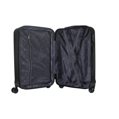 IZOD Zane Large 28" Expandable ABS Hardside Lightweight 360 Dual Spinning Wheels Combo Lock Large 28" Luggage - Black