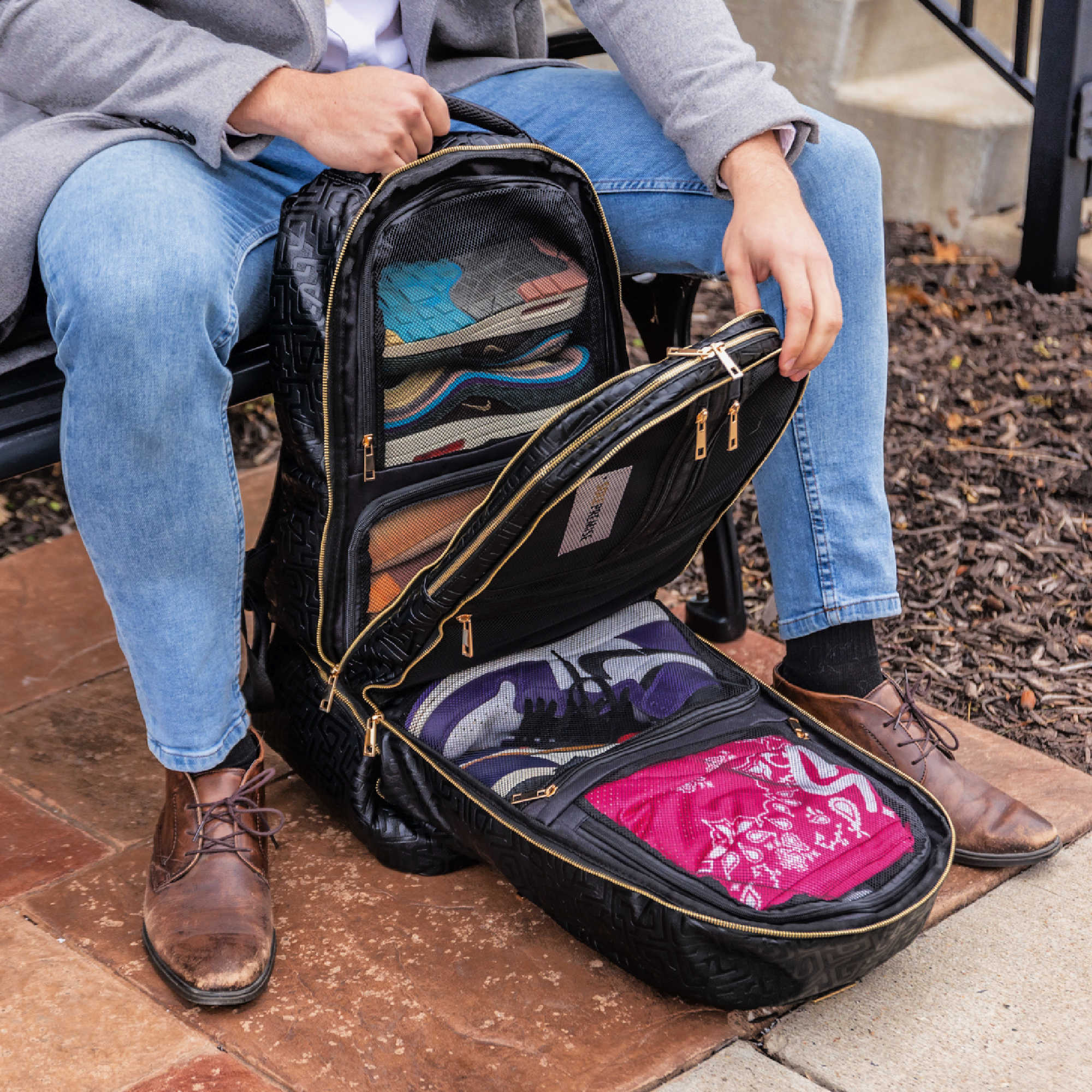 Black Monogram Leather Patented Carry-On Backpack (Only 150 Made)