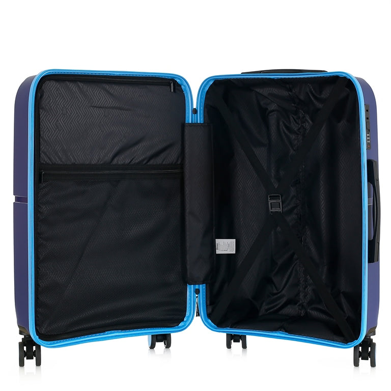 GALA 3-Piece Luggage Set – Polypropylene Hardshell, Lightweight, 360° Dual Spinning Wheels, Combo Lock - 20", 24", 28"