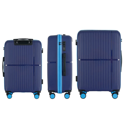 GALA 3-Piece Luggage Set – Polypropylene Hardshell, Lightweight, 360° Dual Spinning Wheels, Combo Lock - 20", 24", 28"