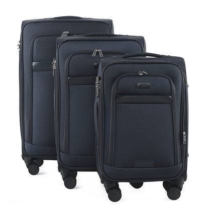IZOD Noah Soft Shell Lightweight Expandable 360 Dual Spinning Wheels Combo Lock 28", 24", 20" 3 Piece Luggage Set
