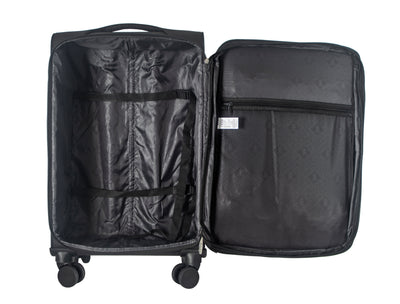 IZOD Ocean Soft Shell Lightweight Expandable 360 Dual Spinning Wheels Combo Lock 28", 24", 20" 3 Piece Luggage Set