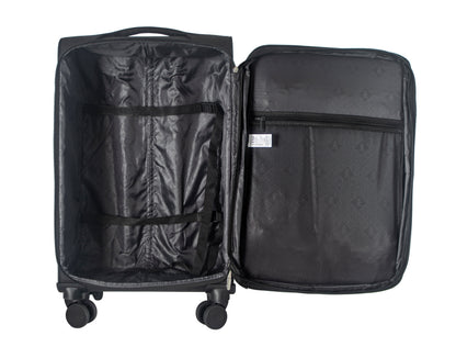 IZOD Ocean Soft Shell Lightweight Expandable 360 Dual Spinning Wheels Combo Lock 28", 24", 20" 3 Piece Luggage Set