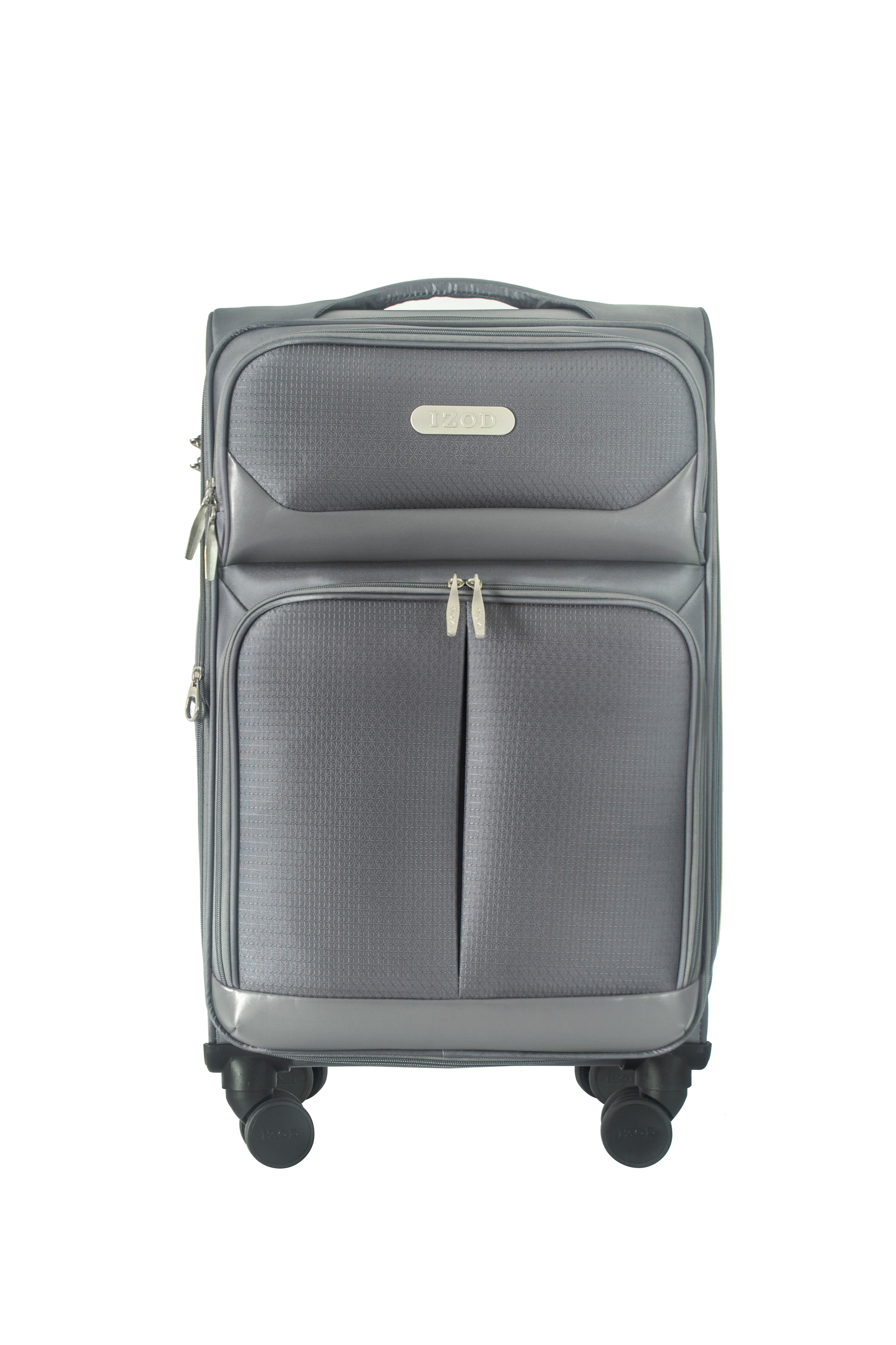 IZOD Ocean Soft Shell Lightweight Expandable 360 Dual Spinning Wheels Combo Lock 28", 24", 20" 3 Piece Luggage Set
