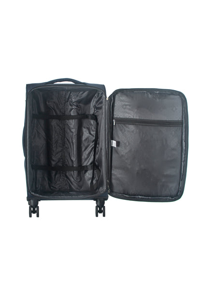 IZOD Ocean Soft Shell Lightweight Expandable 360 Dual Spinning Wheels Combo Lock 28", 24", 20" 3 Piece Luggage Set