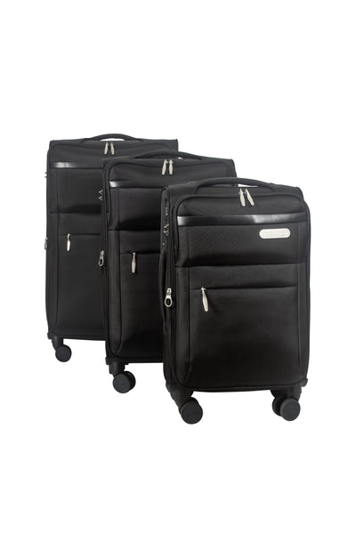 IZOD River Soft Shell Lightweight Expandable 360 Dual Spinning Wheels Combo Lock 28", 24", 20" 3 Piece Luggage Set