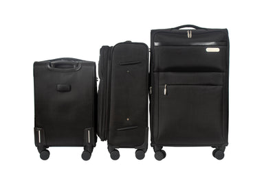 IZOD River Soft Shell Lightweight Expandable 360 Dual Spinning Wheels Combo Lock 28", 24", 20" 3 Piece Luggage Set