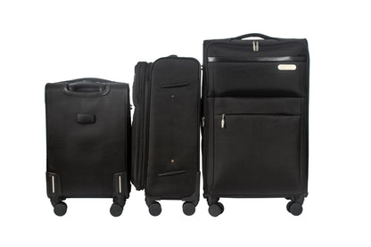 IZOD River Soft Shell Lightweight Expandable 360 Dual Spinning Wheels Combo Lock 28", 24", 20" 3 Piece Luggage Set