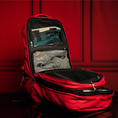 Red Leather Luxury Carry-On Patented Backpack (Only 300 Made)