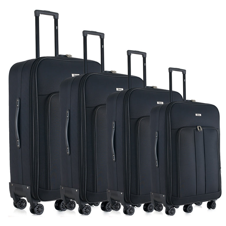Sean Soft side Lightweight Expandable with 360° Dual Spinning Wheels and Combo Lock – Includes 32", 28", 24", 20" 4-Piece Luggage Set