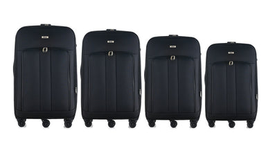 Sean Soft side Lightweight Expandable with 360° Dual Spinning Wheels and Combo Lock – Includes 32", 28", 24", 20" 4-Piece Luggage Set