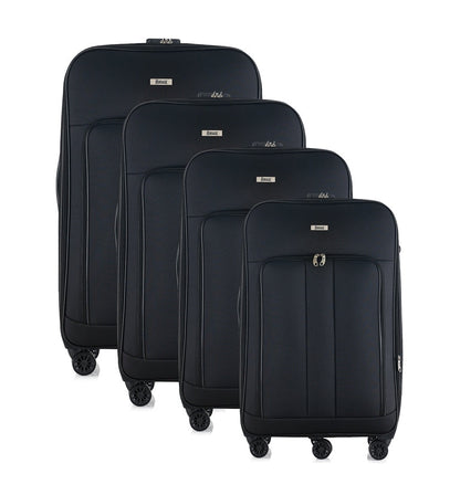 Sean Soft side Lightweight Expandable with 360° Dual Spinning Wheels and Combo Lock – Includes 32", 28", 24", 20" 4-Piece Luggage Set