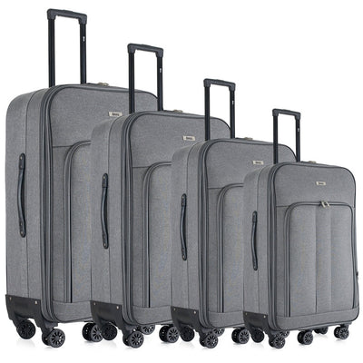 Sean Soft side Lightweight Expandable with 360° Dual Spinning Wheels and Combo Lock – Includes 32", 28", 24", 20" 4-Piece Luggage Set