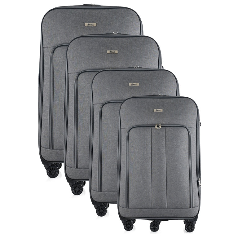Sean Soft side Lightweight Expandable with 360° Dual Spinning Wheels and Combo Lock – Includes 32", 28", 24", 20" 4-Piece Luggage Set