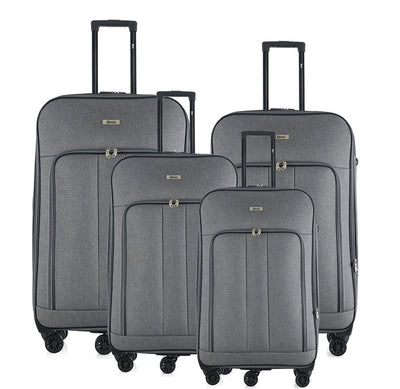 Sean Soft side Lightweight Expandable with 360° Dual Spinning Wheels and Combo Lock – Includes 32", 28", 24", 20" 4-Piece Luggage Set
