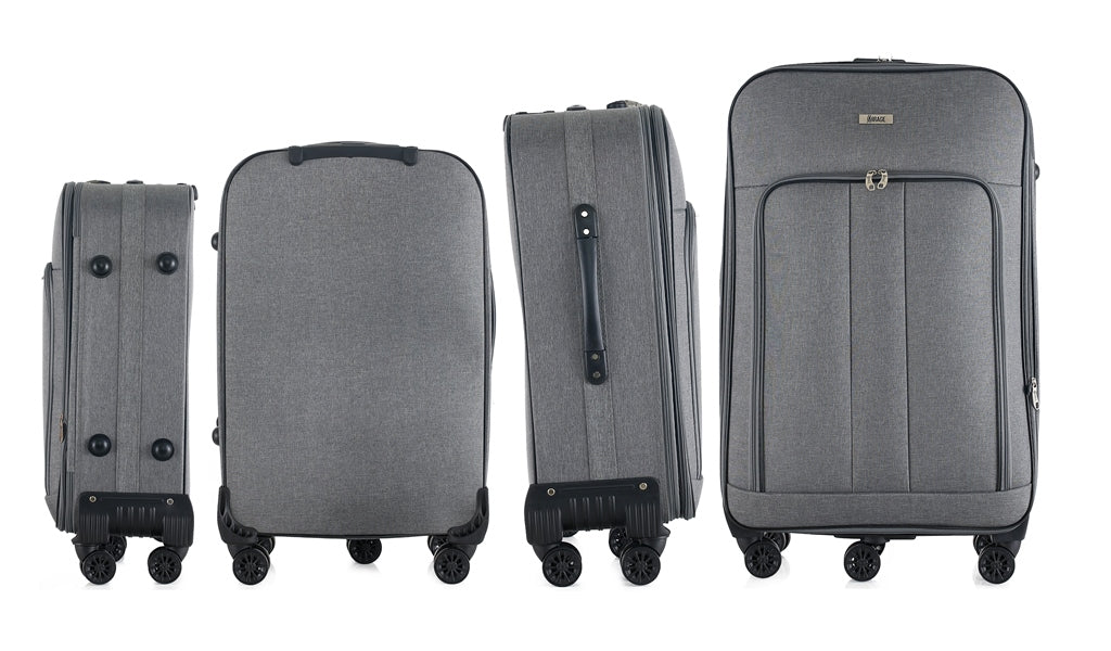 Sean Soft side Lightweight Expandable with 360° Dual Spinning Wheels and Combo Lock – Includes 32", 28", 24", 20" 4-Piece Luggage Set