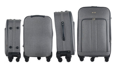 Sean Soft side Lightweight Expandable with 360° Dual Spinning Wheels and Combo Lock – Includes 32", 28", 24", 20" 4-Piece Luggage Set
