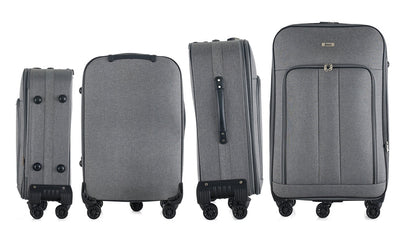 Sean Soft side Lightweight Expandable with 360° Dual Spinning Wheels and Combo Lock – Includes 32", 28", 24", 20" 4-Piece Luggage Set