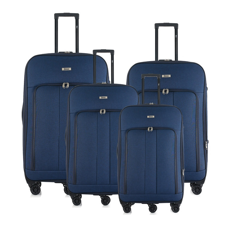 Sean Soft side Lightweight Expandable with 360° Dual Spinning Wheels and Combo Lock – Includes 32", 28", 24", 20" 4-Piece Luggage Set