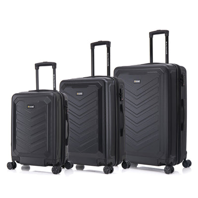 U.S. ARMY FOX PRO 3-Piece Luggage Set 20"/24"/28" Expandable Suitcases with TSA Lock