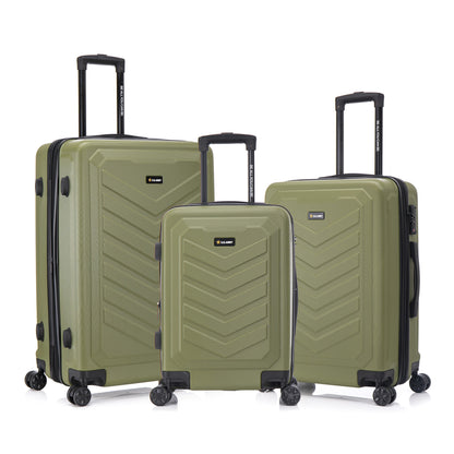 U.S. ARMY FOX PRO 3-Piece Luggage Set 20"/24"/28" Expandable Suitcases with TSA Lock