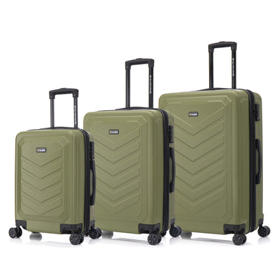 U.S. ARMY FOX PRO 3-Piece Luggage Set 20"/24"/28" Expandable Suitcases with TSA Lock