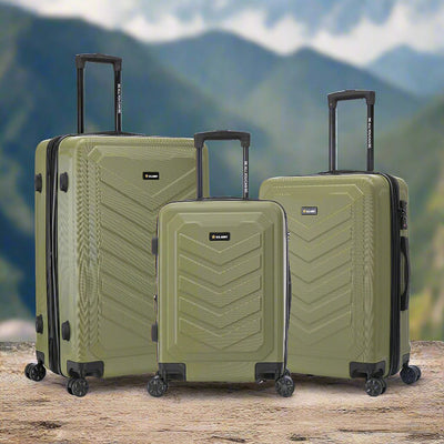 U.S. ARMY FOX PRO 3-Piece Luggage Set 20"/24"/28" Expandable Suitcases with TSA Lock