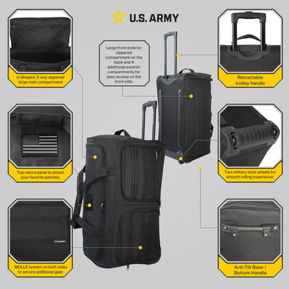 U.S. ARMY ROMEO 28-inch Tactical Rolling Duffel