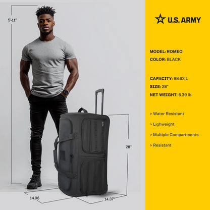U.S. ARMY ROMEO 28-inch Tactical Rolling Duffel