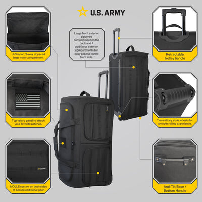 U.S. ARMY ROMEO 31-inch Tactical Rolling Duffel