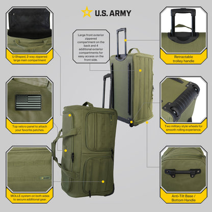U.S. ARMY ROMEO 31-inch Tactical Rolling Duffel