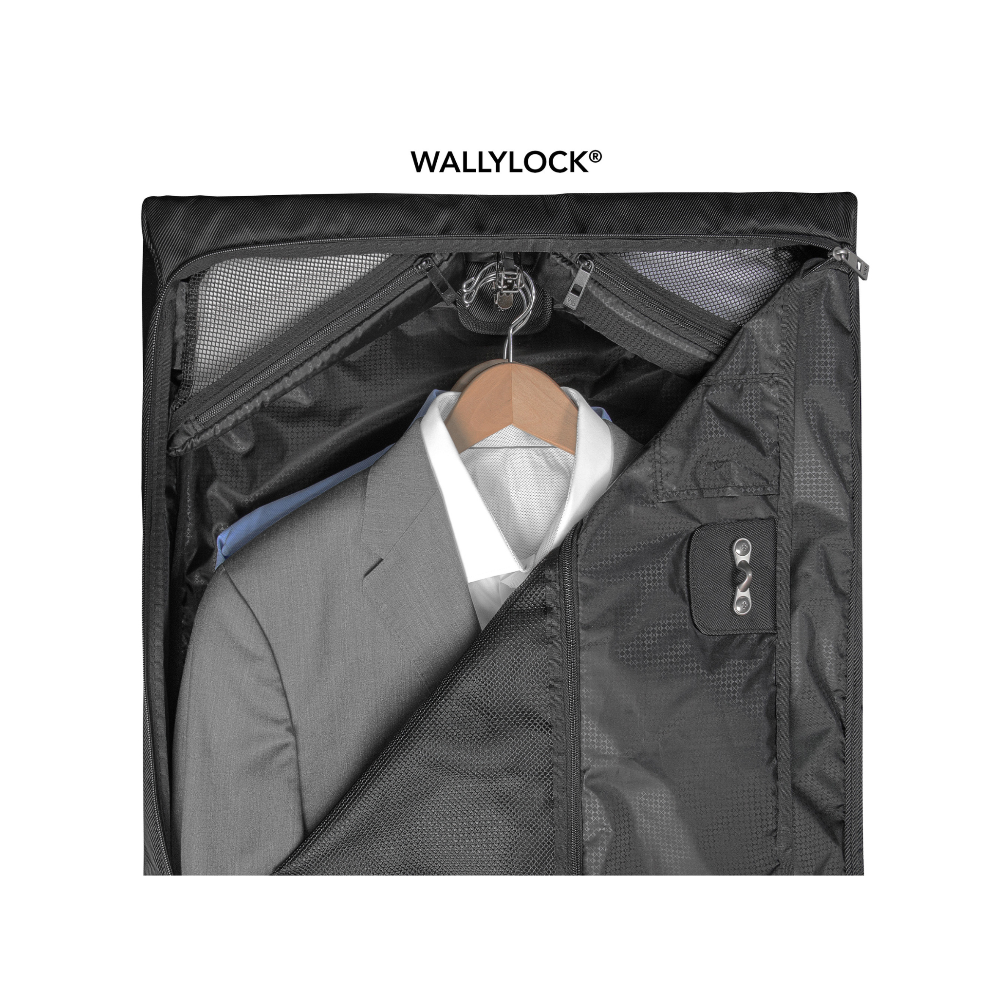 Premium Framed Travel Garment Bag with Shoulder Strap 45"