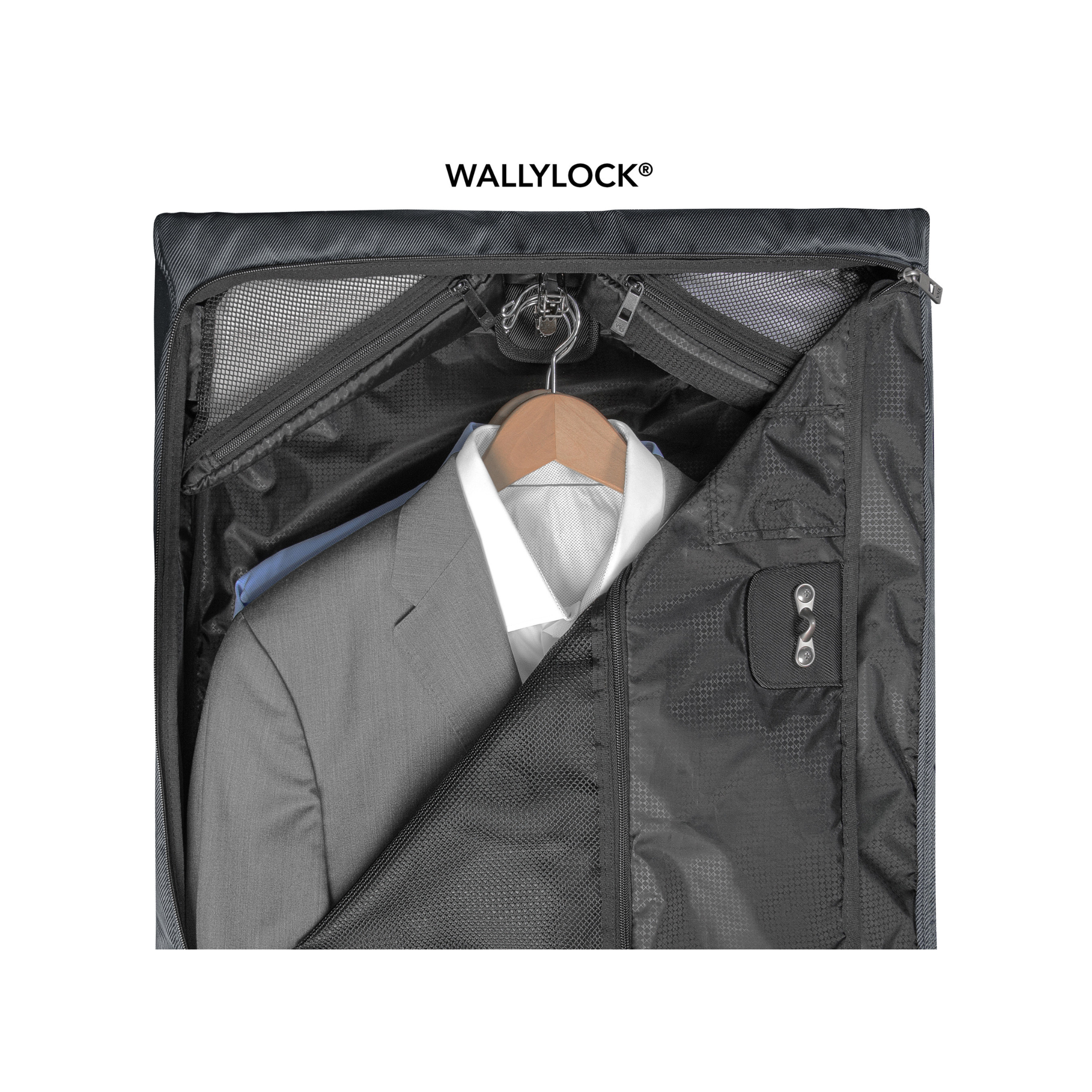 Premium Framed Travel Garment Bag with Shoulder Strap 45"