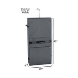 Premium Framed Travel Garment Bag with Shoulder Strap 45"