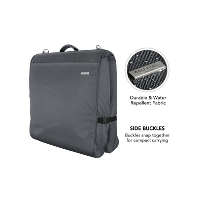WallyBags Premium Framed Travel Garment Bag with Shoulder Strap 45"