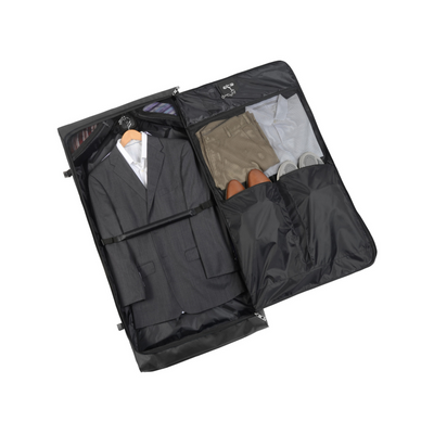 WallyBags Premium Framed Travel Garment Bag with Shoulder Strap 45"