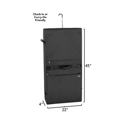 WallyBags Premium Framed Travel Garment Bag with Shoulder Strap 45"