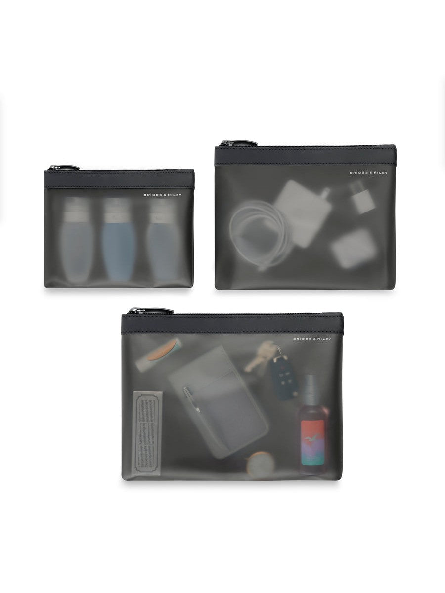 Travel Essentials Translucent Pouch Set